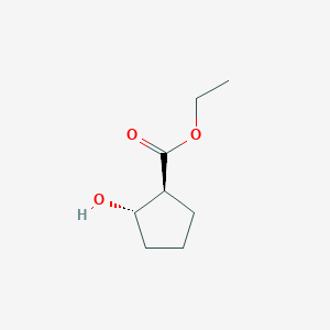 molecular formula C8H14O3 B044074 (1S,2S)-trans-2-Hydroxy-cyclopentanecarboxylic acid ethyl ester CAS No. 122331-03-7