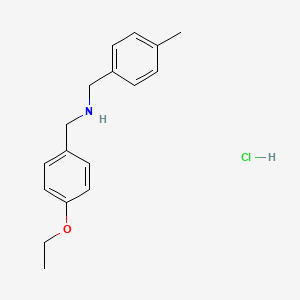 molecular formula C17H22ClNO B4409362 N-[(4-ethoxyphenyl)methyl]-1-(4-methylphenyl)methanamine;hydrochloride 
