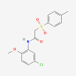 molecular formula C16H16ClNO4S B4409727 N-(5-chloro-2-methoxyphenyl)-2-[(4-methylphenyl)sulfonyl]acetamide 