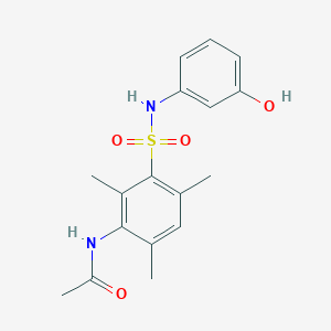 molecular formula C17H20N2O4S B4409874 N-[3-[(3-hydroxyphenyl)sulfamoyl]-2,4,6-trimethylphenyl]acetamide 