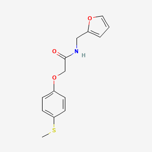 molecular formula C14H15NO3S B4409936 N-(furan-2-ylmethyl)-2-(4-methylsulfanylphenoxy)acetamide 