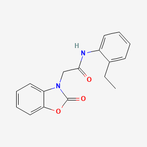 molecular formula C17H16N2O3 B4409962 N-(2-ETHYLPHENYL)-2-(2-OXO-2,3-DIHYDRO-1,3-BENZOXAZOL-3-YL)ACETAMIDE 