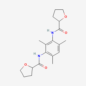 molecular formula C19H26N2O4 B4410141 N,N'-(2,4,6-trimethylbenzene-1,3-diyl)ditetrahydrofuran-2-carboxamide 