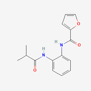molecular formula C15H16N2O3 B4410158 N-{2-[(2-methylpropanoyl)amino]phenyl}furan-2-carboxamide 