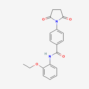 molecular formula C19H18N2O4 B4410196 4-(2,5-dioxopyrrolidin-1-yl)-N-(2-ethoxyphenyl)benzamide 