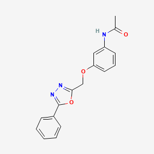 molecular formula C17H15N3O3 B4410296 N~1~-{3-[(5-Phenyl-1,3,4-oxadiazol-2-YL)methoxy]phenyl}acetamide 
