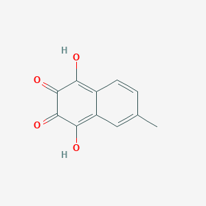 molecular formula C11H8O4 B044103 2,3-Dihydroxy-6-methylnaphthalene-1,4-dione CAS No. 120376-90-1