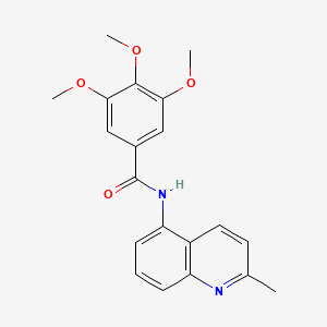 molecular formula C20H20N2O4 B4410319 3,4,5-trimethoxy-N-(2-methylquinolin-5-yl)benzamide 