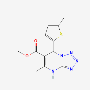 molecular formula C12H13N5O2S B4410589 Methyl 5-methyl-7-(5-methylthiophen-2-yl)-4,7-dihydrotetrazolo[1,5-a]pyrimidine-6-carboxylate 