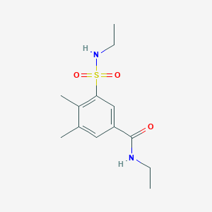 molecular formula C13H20N2O3S B4410771 N-ethyl-3-(ethylsulfamoyl)-4,5-dimethylbenzamide 