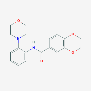 molecular formula C19H20N2O4 B4410900 N-(2-morpholin-4-ylphenyl)-2,3-dihydro-1,4-benzodioxine-6-carboxamide 