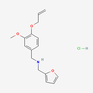 molecular formula C16H20ClNO3 B4410953 N-(furan-2-ylmethyl)-1-(3-methoxy-4-prop-2-enoxyphenyl)methanamine;hydrochloride 