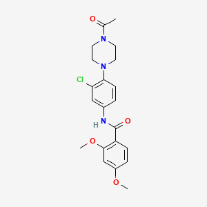 molecular formula C21H24ClN3O4 B4411013 N-[4-(4-acetylpiperazin-1-yl)-3-chlorophenyl]-2,4-dimethoxybenzamide 