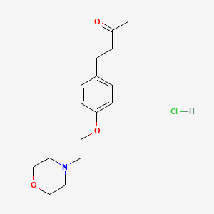 molecular formula C16H24ClNO3 B4411048 4-[4-(2-Morpholin-4-ylethoxy)phenyl]butan-2-one;hydrochloride 