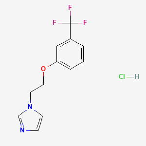 molecular formula C12H12ClF3N2O B4411158 1-[2-[3-(Trifluoromethyl)phenoxy]ethyl]imidazole;hydrochloride 