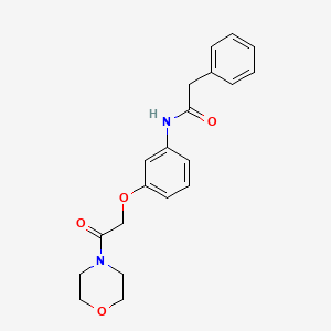 molecular formula C20H22N2O4 B4411181 N-[3-(2-morpholin-4-yl-2-oxoethoxy)phenyl]-2-phenylacetamide 