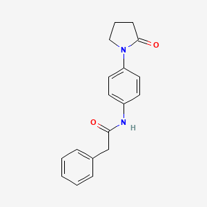 molecular formula C18H18N2O2 B4411202 N-[4-(2-oxopyrrolidin-1-yl)phenyl]-2-phenylacetamide 