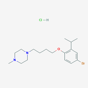 molecular formula C18H30BrClN2O B4411234 1-[4-(4-Bromo-2-propan-2-ylphenoxy)butyl]-4-methylpiperazine;hydrochloride 