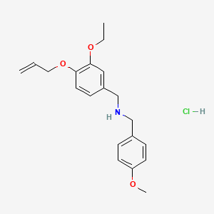 molecular formula C20H26ClNO3 B4411285 N-[(3-ethoxy-4-prop-2-enoxyphenyl)methyl]-1-(4-methoxyphenyl)methanamine;hydrochloride 