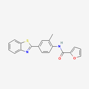 molecular formula C19H14N2O2S B4411379 N-[4-(1,3-benzothiazol-2-yl)-2-methylphenyl]furan-2-carboxamide 