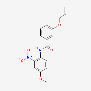 molecular formula C17H16N2O5 B4411412 N-(4-methoxy-2-nitrophenyl)-3-prop-2-enoxybenzamide 