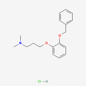 molecular formula C18H24ClNO2 B4411489 N,N-dimethyl-3-(2-phenylmethoxyphenoxy)propan-1-amine;hydrochloride 
