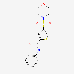 molecular formula C16H18N2O4S2 B4411614 N-methyl-4-morpholin-4-ylsulfonyl-N-phenylthiophene-2-carboxamide 