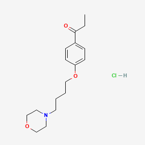 molecular formula C17H26ClNO3 B4411680 1-[4-(4-Morpholin-4-ylbutoxy)phenyl]propan-1-one;hydrochloride 
