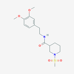 molecular formula C17H26N2O5S B4411849 N-[2-(3,4-dimethoxyphenyl)ethyl]-1-(methylsulfonyl)piperidine-3-carboxamide 