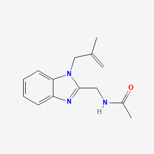 molecular formula C14H17N3O B4411887 N-{[1-(2-methylprop-2-en-1-yl)-1H-1,3-benzodiazol-2-yl]methyl}acetamide 