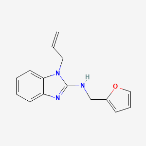 molecular formula C15H15N3O B4411921 N-[(FURAN-2-YL)METHYL]-1-(PROP-2-EN-1-YL)-1H-1,3-BENZODIAZOL-2-AMINE 