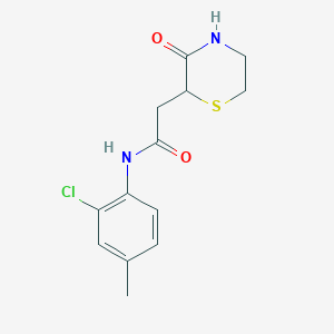 molecular formula C13H15ClN2O2S B4411923 N-(2-chloro-4-methylphenyl)-2-(3-oxothiomorpholin-2-yl)acetamide 