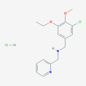 molecular formula C16H20Cl2N2O2 B4411976 N-[(3-chloro-5-ethoxy-4-methoxyphenyl)methyl]-1-pyridin-2-ylmethanamine;hydrochloride 