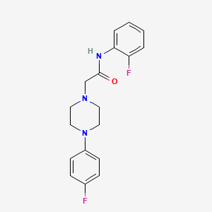 molecular formula C18H19F2N3O B4411977 N-(2-fluorophenyl)-2-[4-(4-fluorophenyl)piperazin-1-yl]acetamide 