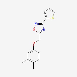 molecular formula C15H14N2O2S B4411978 5-[(3,4-Dimethylphenoxy)methyl]-3-(thiophen-2-yl)-1,2,4-oxadiazole 