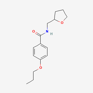 molecular formula C15H21NO3 B4411999 N-(oxolan-2-ylmethyl)-4-propoxybenzamide 