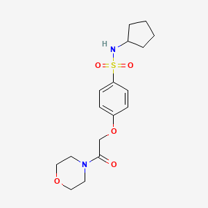 molecular formula C17H24N2O5S B4412037 N-cyclopentyl-4-[2-(morpholin-4-yl)-2-oxoethoxy]benzenesulfonamide 