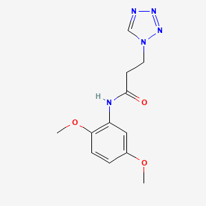 molecular formula C12H15N5O3 B4412068 N-(2,5-DIMETHOXYPHENYL)-3-(1H-1,2,3,4-TETRAAZOL-1-YL)PROPANAMIDE 