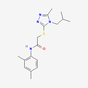 molecular formula C17H24N4OS B4412154 N-(2,4-dimethylphenyl)-2-{[5-methyl-4-(2-methylpropyl)-4H-1,2,4-triazol-3-yl]sulfanyl}acetamide 