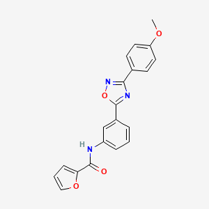 molecular formula C20H15N3O4 B4412174 N-{3-[3-(4-Methoxyphenyl)-1,2,4-oxadiazol-5-YL]phenyl}furan-2-carboxamide 