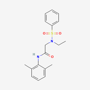 molecular formula C18H22N2O3S B4412180 N-(2,6-dimethylphenyl)-N~2~-ethyl-N~2~-(phenylsulfonyl)glycinamide 