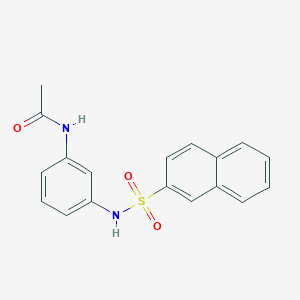 molecular formula C18H16N2O3S B4412281 N-{3-[(naphthalen-2-ylsulfonyl)amino]phenyl}acetamide 