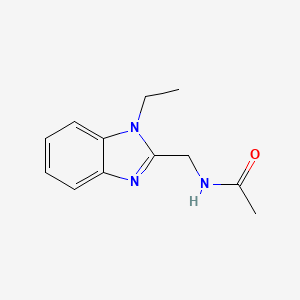 molecular formula C12H15N3O B4412304 N-[(1-ETHYL-1H-1,3-BENZODIAZOL-2-YL)METHYL]ACETAMIDE 