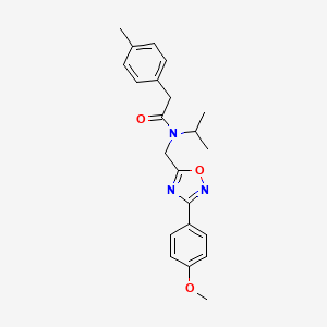 molecular formula C22H25N3O3 B4412346 N-{[3-(4-methoxyphenyl)-1,2,4-oxadiazol-5-yl]methyl}-2-(4-methylphenyl)-N-(propan-2-yl)acetamide 