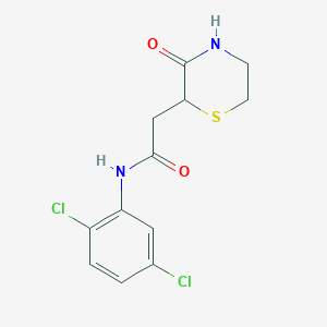 molecular formula C12H12Cl2N2O2S B4412352 N-(2,5-dichlorophenyl)-2-(3-oxothiomorpholin-2-yl)acetamide 