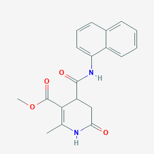 molecular formula C19H18N2O4 B4412361 Methyl 2-methyl-4-(naphthalen-1-ylcarbamoyl)-6-oxo-1,4,5,6-tetrahydropyridine-3-carboxylate 