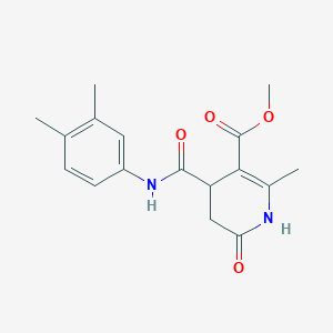 molecular formula C17H20N2O4 B4412366 Methyl 4-[(3,4-dimethylphenyl)carbamoyl]-2-methyl-6-oxo-1,4,5,6-tetrahydropyridine-3-carboxylate 