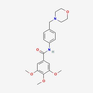 molecular formula C21H26N2O5 B4412469 3,4,5-trimethoxy-N-[4-(morpholin-4-ylmethyl)phenyl]benzamide 