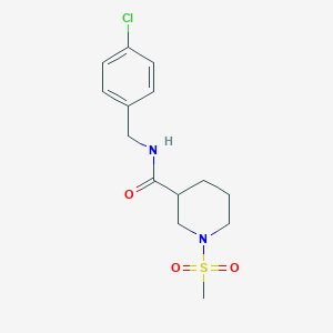 molecular formula C14H19ClN2O3S B4412483 N-(4-chlorobenzyl)-1-(methylsulfonyl)piperidine-3-carboxamide 