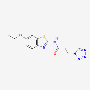 molecular formula C13H14N6O2S B4412625 N-(6-ETHOXY-1,3-BENZOTHIAZOL-2-YL)-3-(1H-1,2,3,4-TETRAZOL-1-YL)PROPANAMIDE 